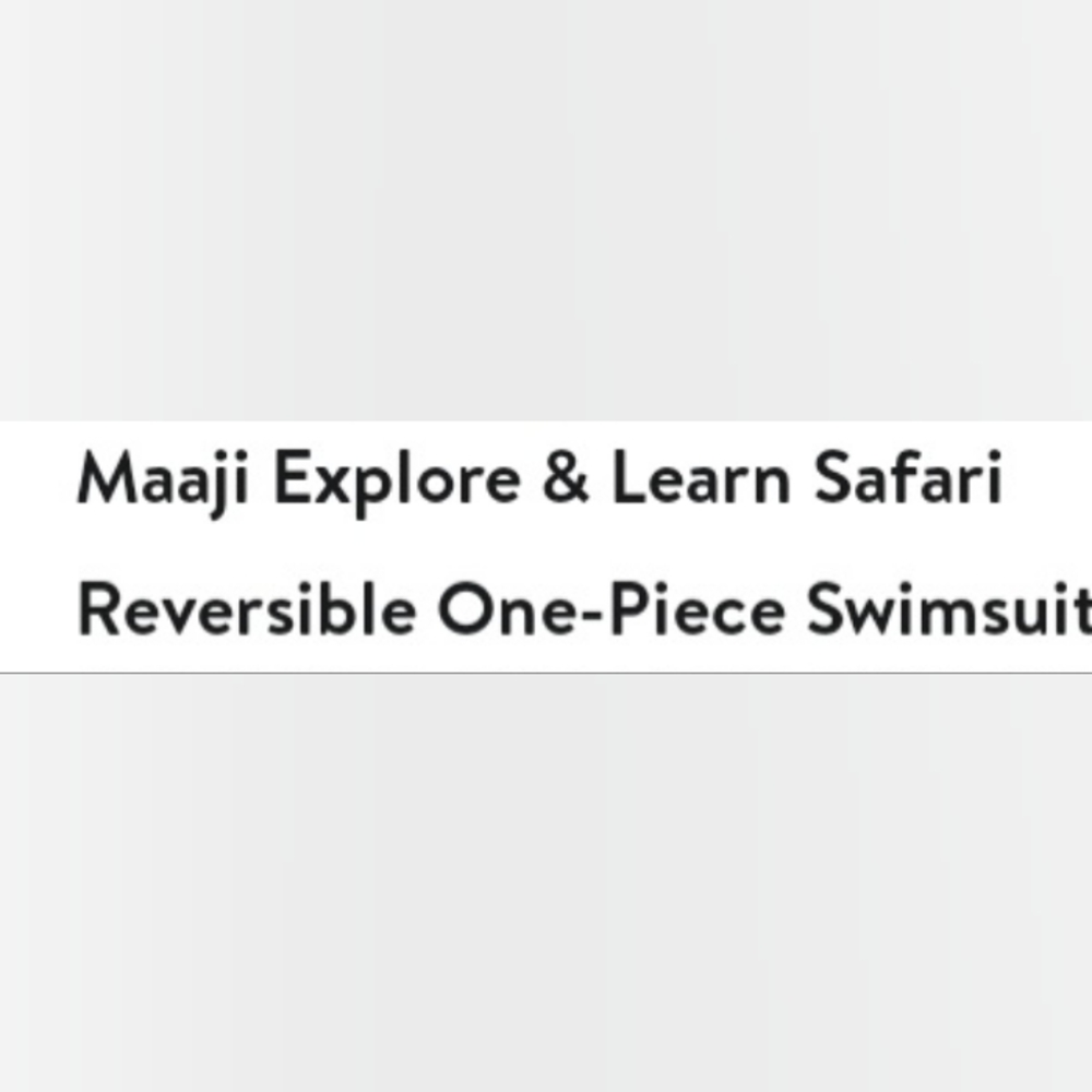 Maaji Explore and Learn Safari reversible onepiece swimsuit, Small - Picture 3 of 6